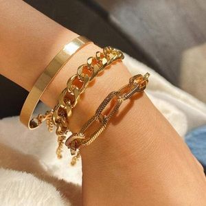 Layered Gold Bracelets New